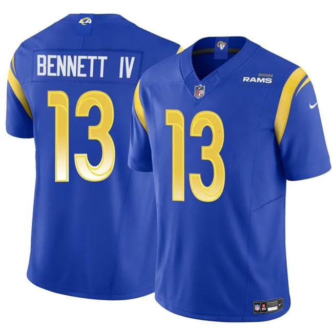 Men's Blue Los Angeles Rams #13 Stetson Bennett IV 2024 F.U.S.E. Vapor Untouchable Stitched Football Jersey